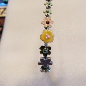 Floral 2 1/2" Hoop Earrings Cute! New